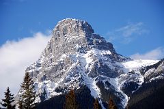 05 The Three Sisters Charity Peak From Trans Canada Highway Near Canmore